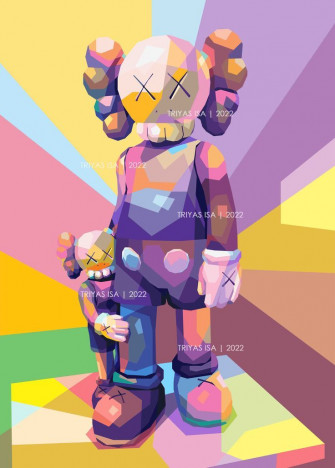 Kaws Illustration Phone Wallpaper