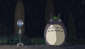 Totoro Anime Pixel Art Cute Laptop Wallpaper