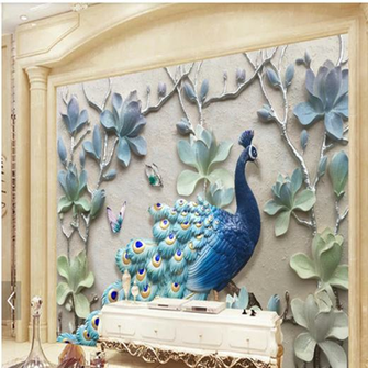 Custom 3d 5d 8d Wall Murals Wallpaper Beautiful Customized Peacock