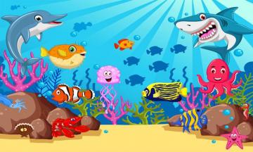 Underwater Cartoon Wallpaper Marmalade Art
