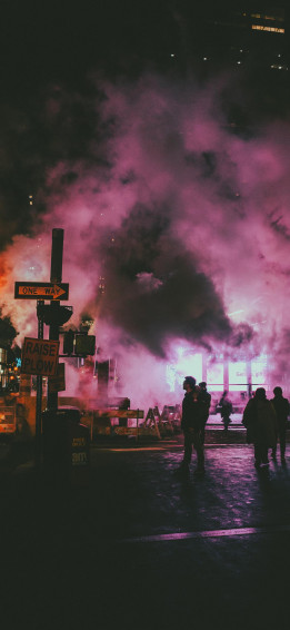 Financial District Night Vibes Ii iPhone X Wallpaper