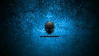 Alienware Simple Logo Dark Blue Texture Background 1080p