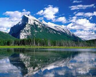 Desktop Wallpaper Natural Background Mount Rundle Banff
