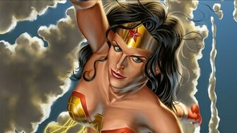 Wonder Woman Flying Wallpaper Background