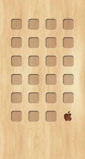 Shelf Wood Plate Tea Yellow Apple Logo Wallpaper Sc iPhone7plus