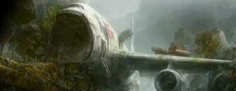 Fedex Crash Dual Screen Wallpaper Science Fiction Monitor