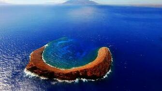 Molokini Aerial Islands Of Hawaii Nature Photo Wallpaper Full HD