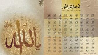 Allah Names Wallpaper Islamic Text