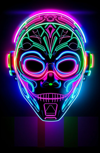 Neon Mask Wallpaper