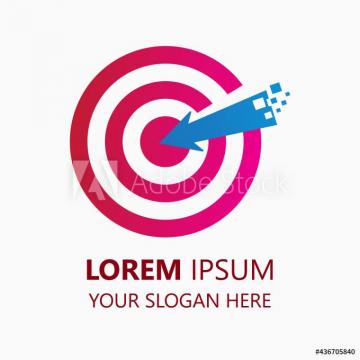 Target Logo Design Template Illustration Vector Wall Mural
