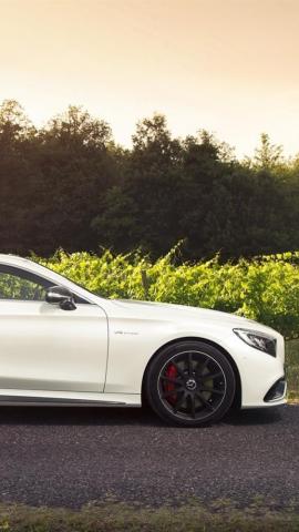 iPhone Wallpaper Mercedes Benz S Class S63 Amg White