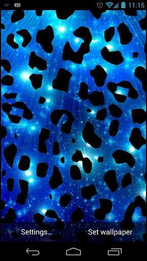Blue Cheetah Background Spots Live Wallpaper
