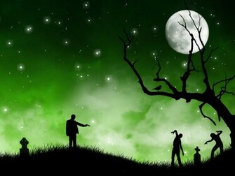 Nice Night To Shoot Zombies Desktop Wallpaper
