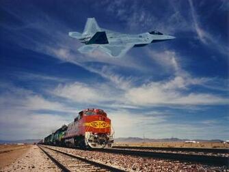 Trains Santa Fe Train And Jet Plane Flyover