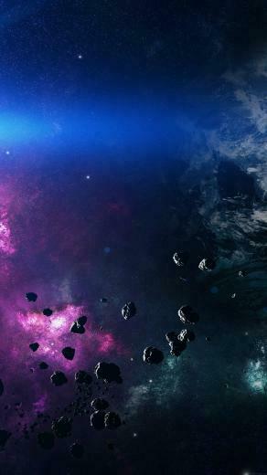 Space Asteroids Belt Purple iPhone Plus HD Wallpaper Ipod