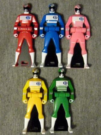 Power Rangers Key Set Denshi Sentai Denjiman By