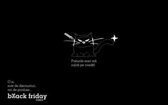 Wallpaper Emag Black Friday Cat In Actiune