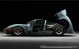 Blue Mid Engine Gt40 Cars Ford HD Desktop Wallpaper