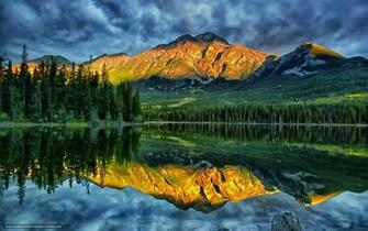 Wallpaper Canada Alberta Jasper Lake Desktop