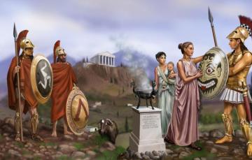 Wallpaper Figure Spear Spartan Warrior Hoplite Sparta Goplon
