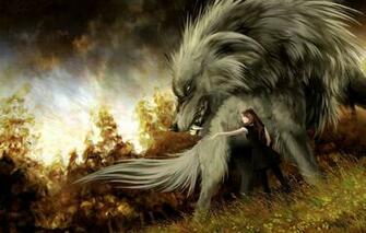 Wallpaper Girl Wolf Art Fantasy Hound Anna Podedworna Image