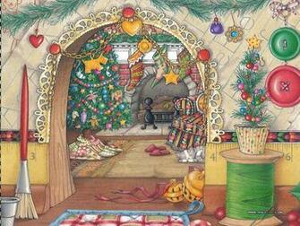 Night Before Christmas Illustration No Desktop Wallpaper