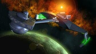 D Type Klingon Battle Cruiser Computer Wallpaper Desktop