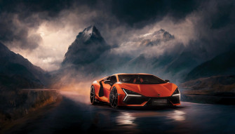 Lamborghini Revuelto Unframed In Automotive Art