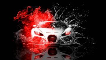 Wallpaper Black And Red HD Bugatti