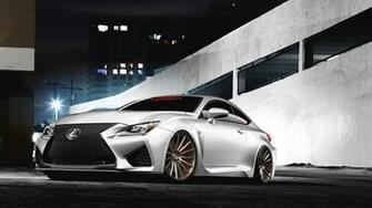 Lexus Rc F Voiture Blanche Vue De Face Fonds D Cran