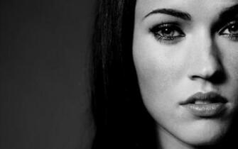 Megan Fox Black Wallpaper Widescreen Original