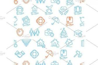 Insurance Background Pattern Graphic Patterns Creative Market