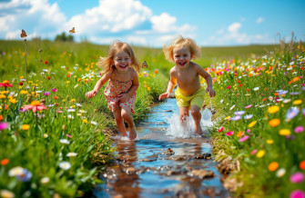 Barefoot Kids Wallpaper
