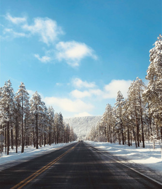 Hwy 89a Outside Flagstaff Arizona In Winter R Phonewallpaper