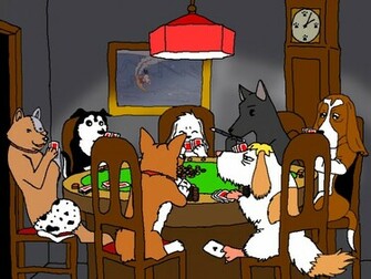 Dogs Playing Poker Wallpaper Animalgals