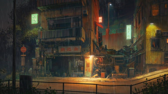 Raining In Osaka Lofi Hiphop City Wallpaper Lo Fi
