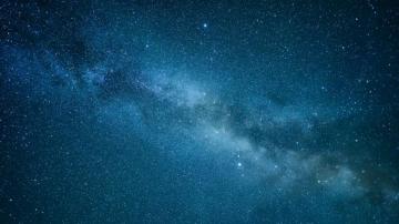 Wallpaper Starry Sky Nebula Stars Blue Space