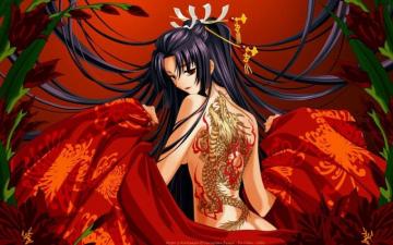 Chinese Dragon Girl Tattoo Wallpaper Anime