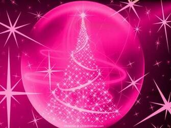 Pink Christmas Tree Desktop Wallpaper