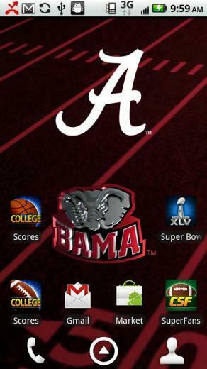 Officially Licensed Alabama Crimson Tide Live Wallpaper With Animated