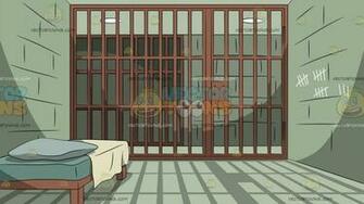 A Prison Cell Background Single With Brown Bed