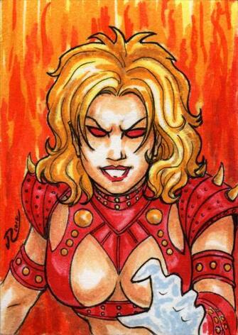 Vampirella Sketch Card By Jamesrod71