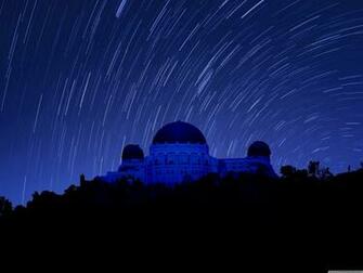 Griffith Observatory At Night Star Trails 4k HD Desktop
