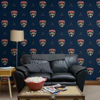 Florida Panthers Sticks Pattern Blue Officially Licensed