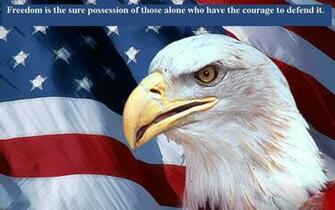 Desktop Wallpaper Courage Bald Eagle And American Flag Uploaded