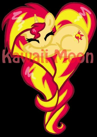 Sunset Shimmer Heart Pony By Kawaiimoon24