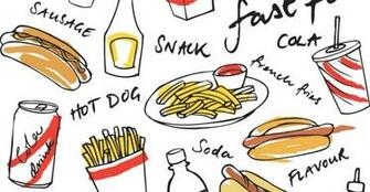 Fast Food Wallpaper Wall Decor