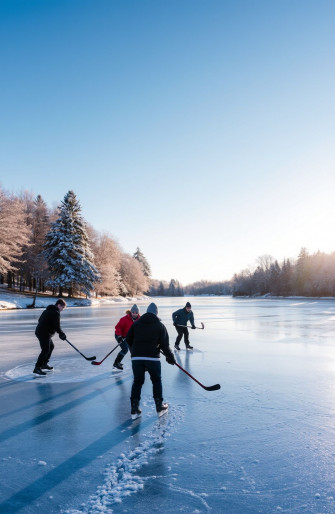 Pond Hockey Wallpaper