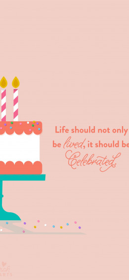 July BirtHDay Cake Calendar Sarah Hearts iPhone Wallpaper