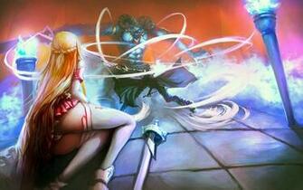 Kirito Vs Gleam Eyes Boss Asuna Sword Art Online Anime HD Wallpaper